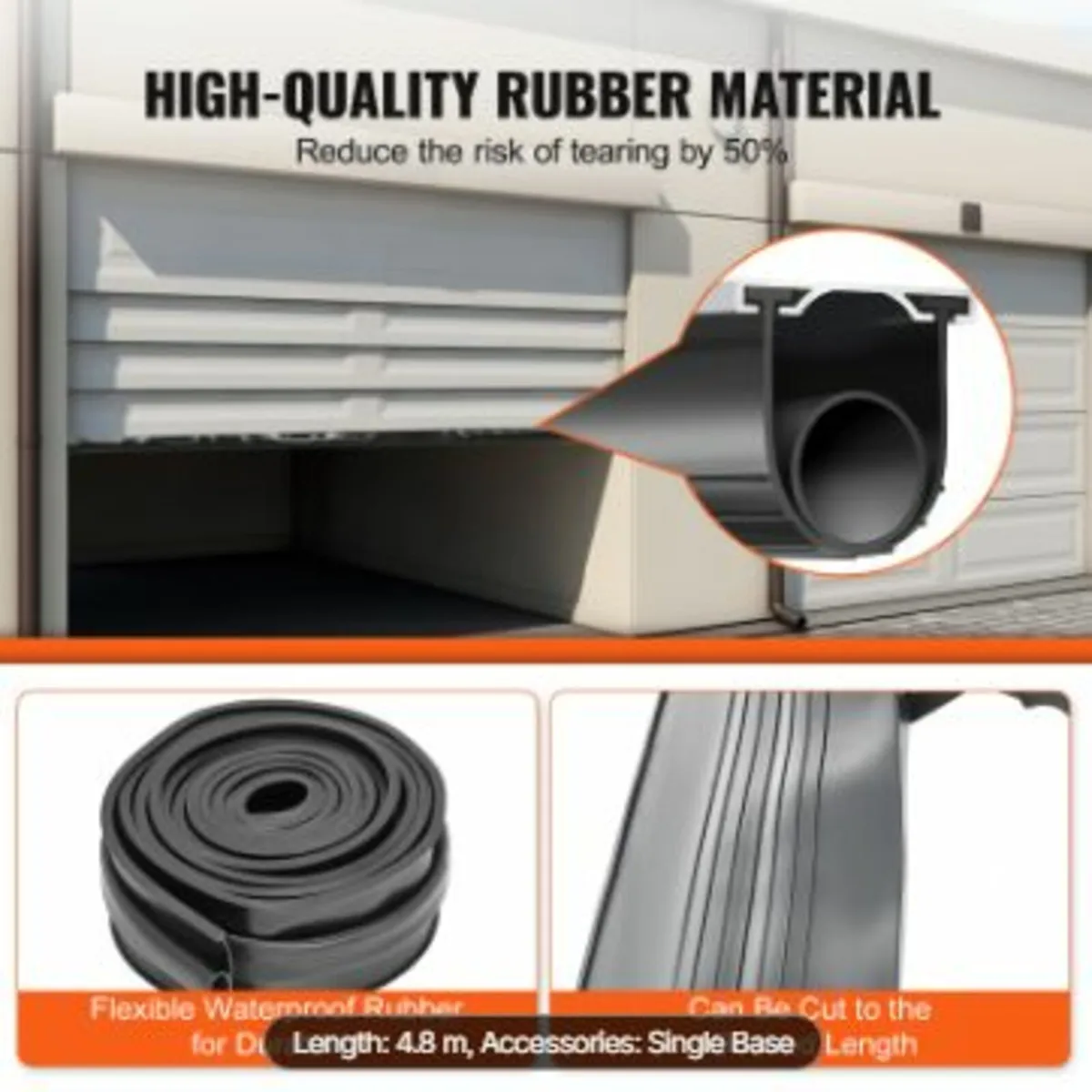 Garage Door Seals Bottom Rubber, U Shape +O Ring - Image 3