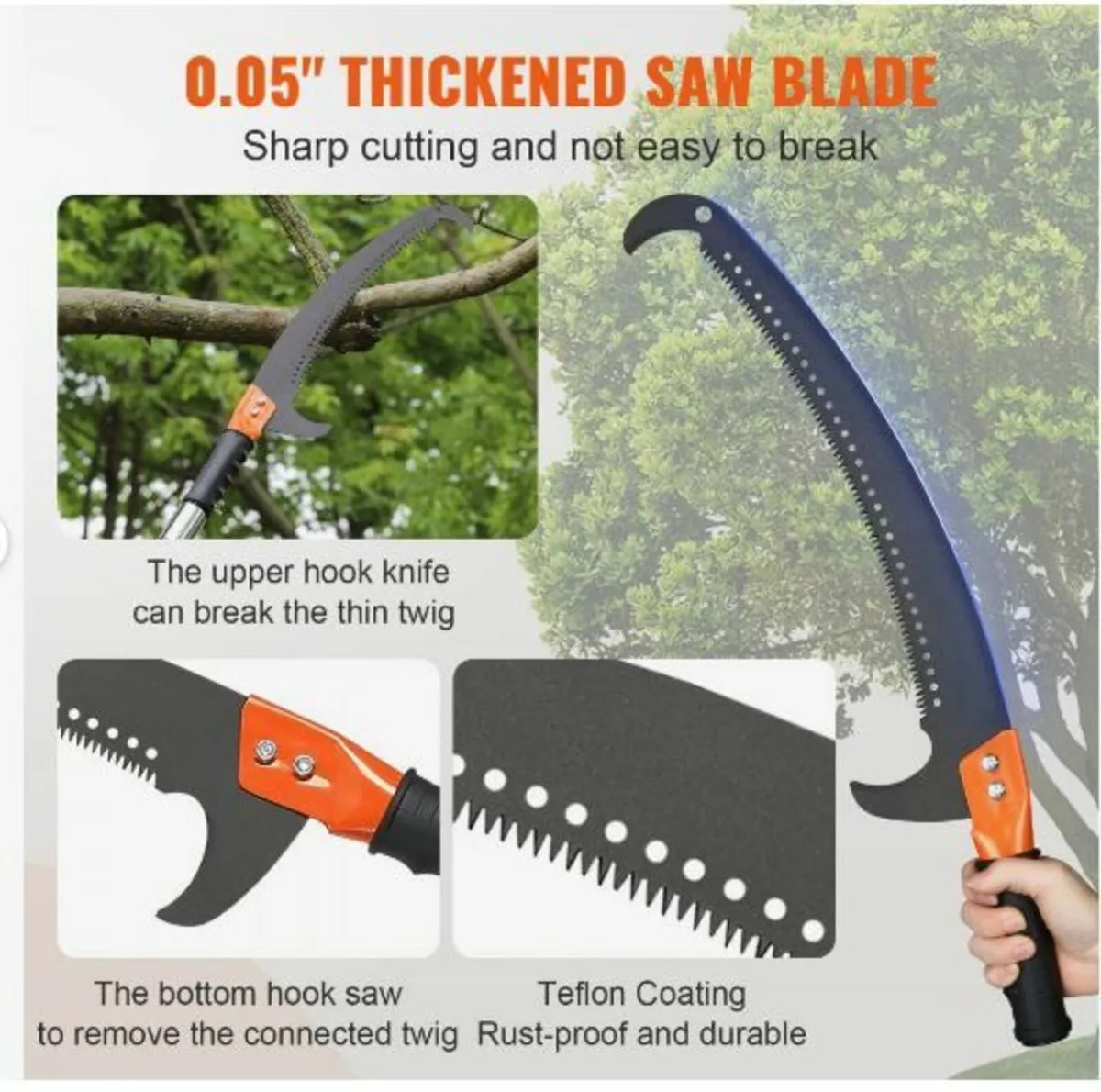 Manual Pole Saw, 7.3-27 ft Extendable - Image 4
