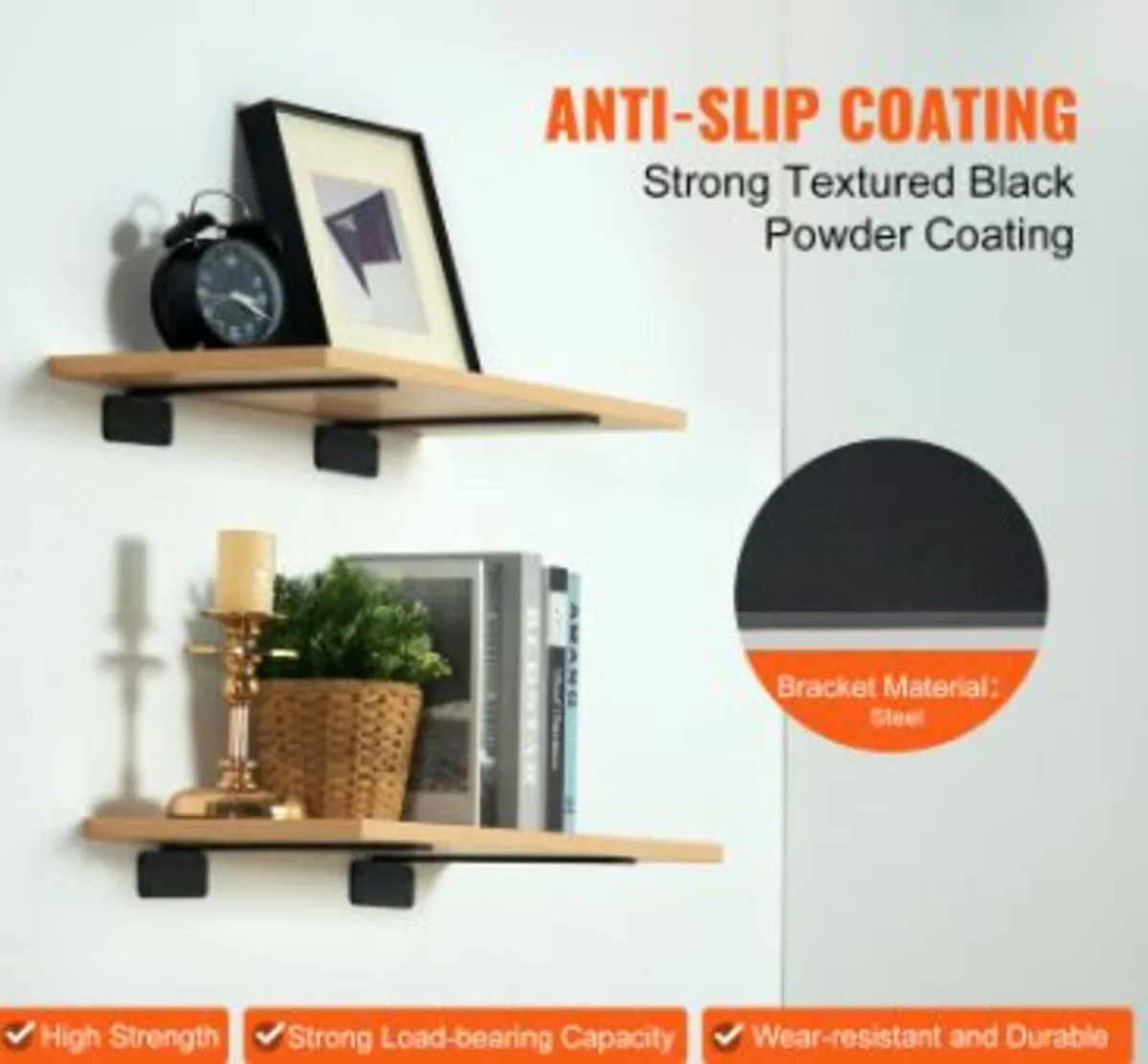 Shelf Bracket, 10”L x 4”W x 1.6”H, 6 Pcs Heavy - Image 4