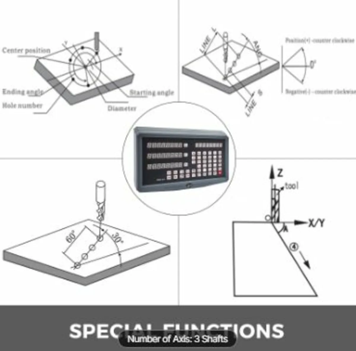 3 Axis Digital Readout Display Lathe Machine - Image 4