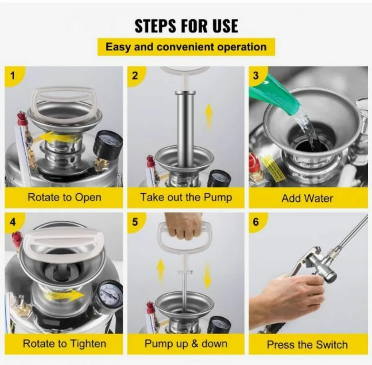Stainless Steel Sprayer 6L Household - Image 4