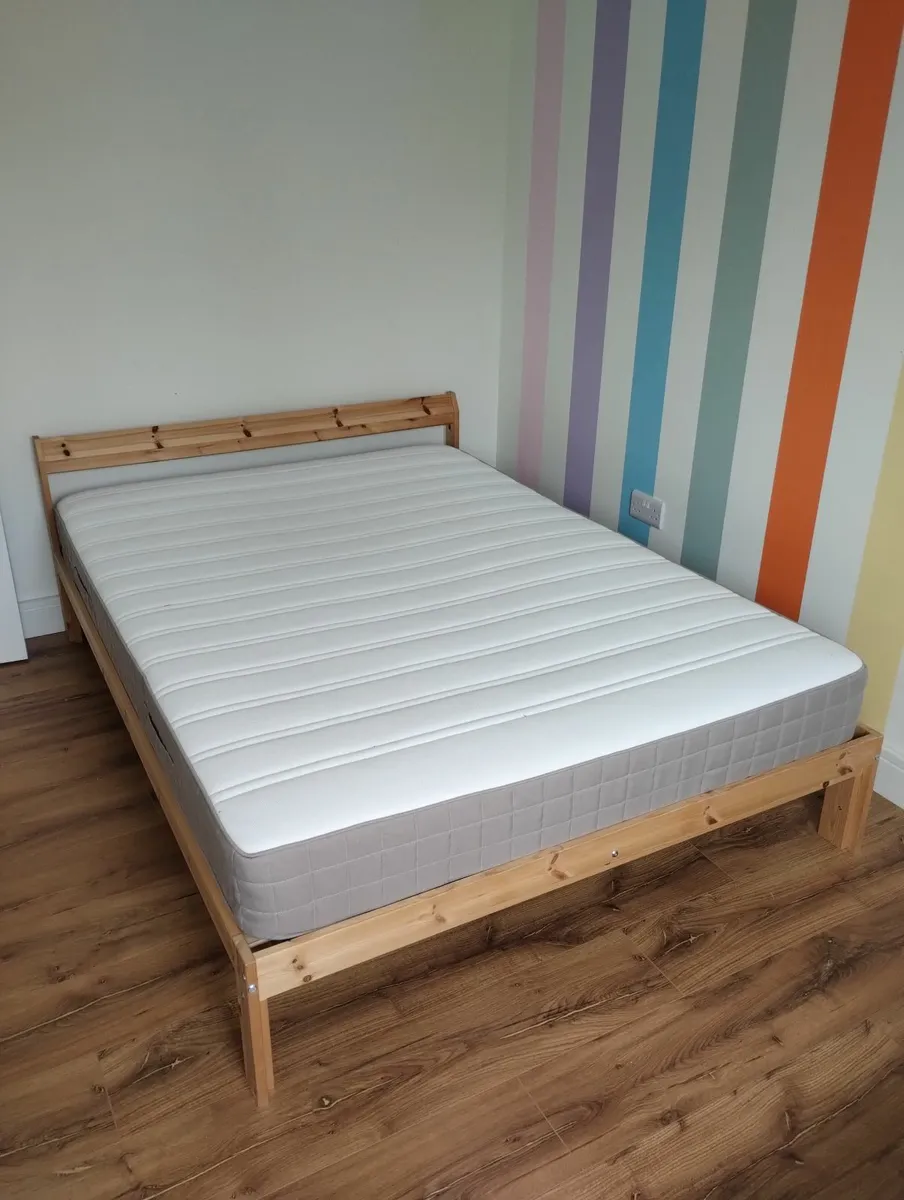 IKEA neiden double bed and Hamarvik spring mattres - Image 1