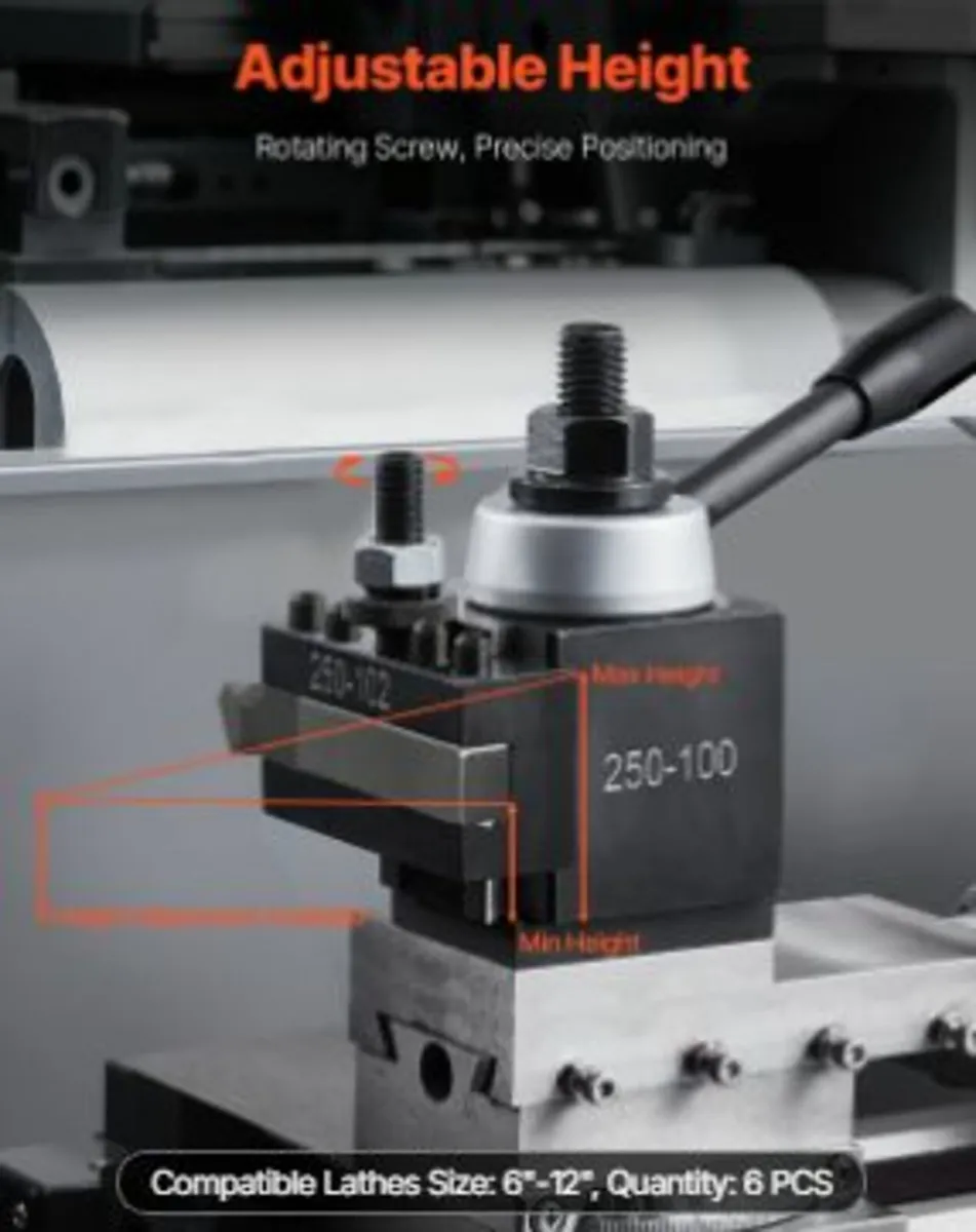 Quick Change Tool Post Set 6 Pcs Lathe - Image 3