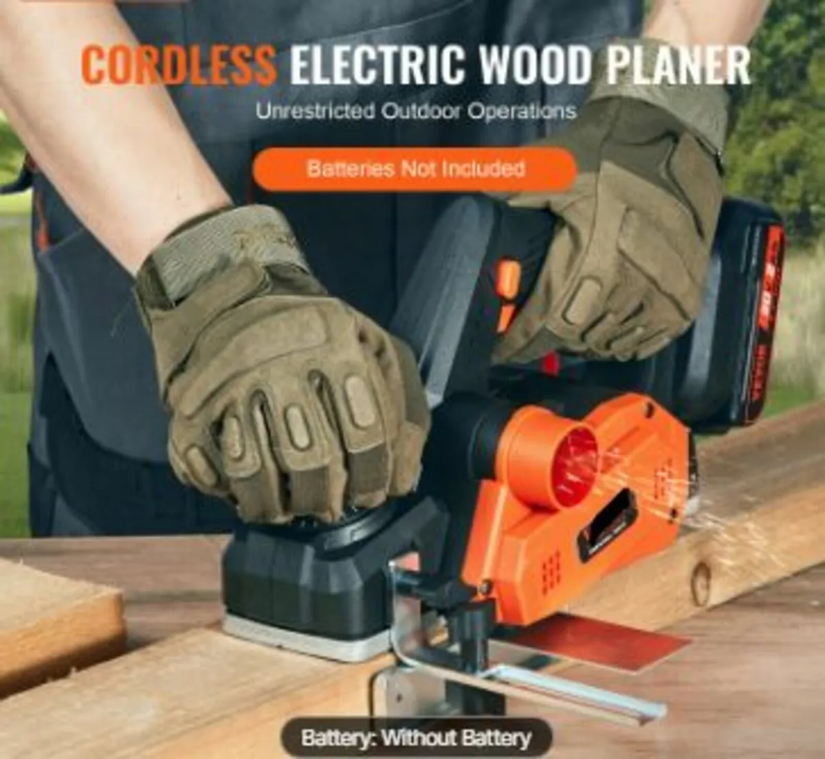 Cordless Electric Hand Planer, 3-1/4 - Image 2