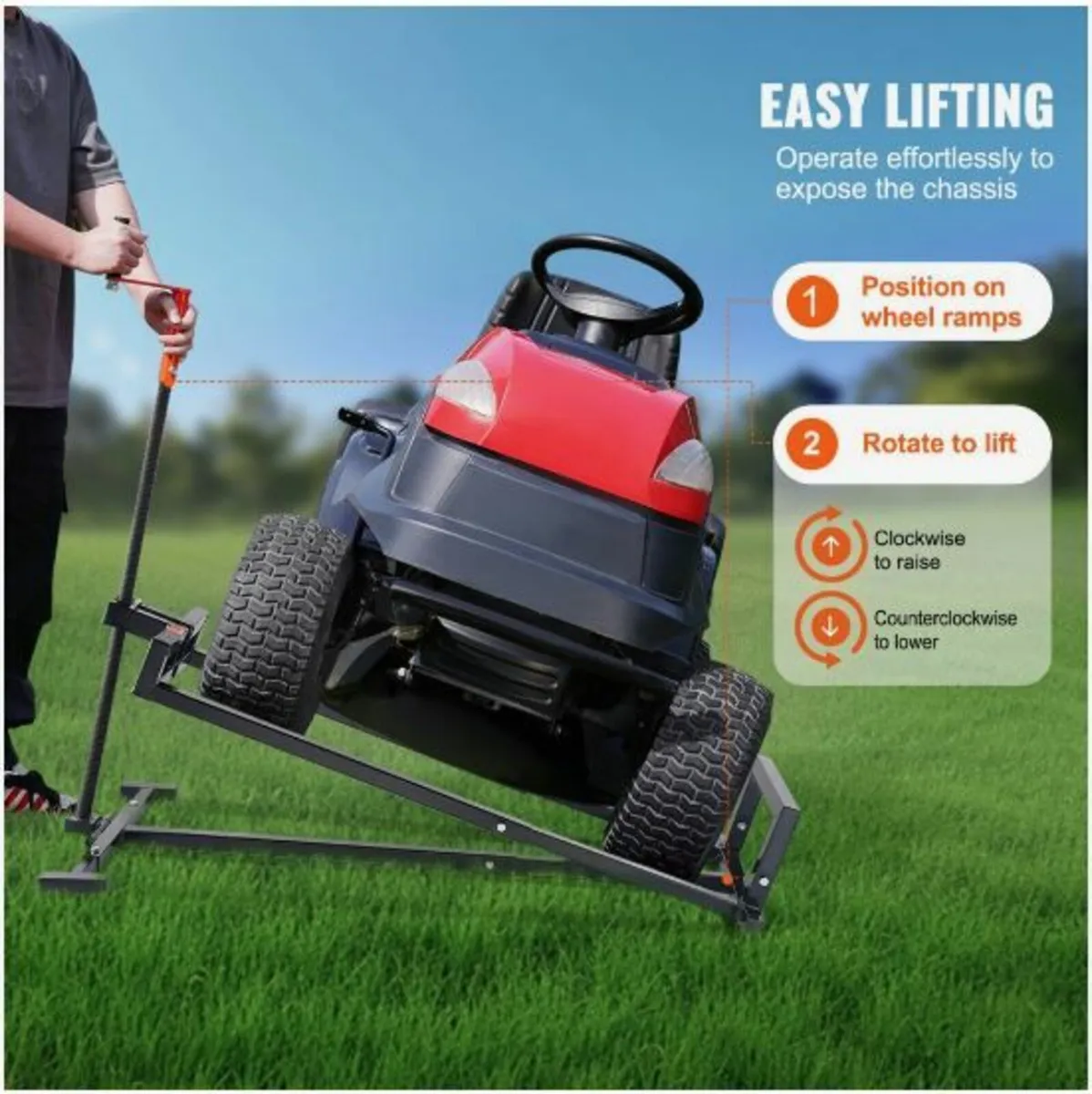 880 Lbs Ride on Lawn Mower Lift Jack - Image 4