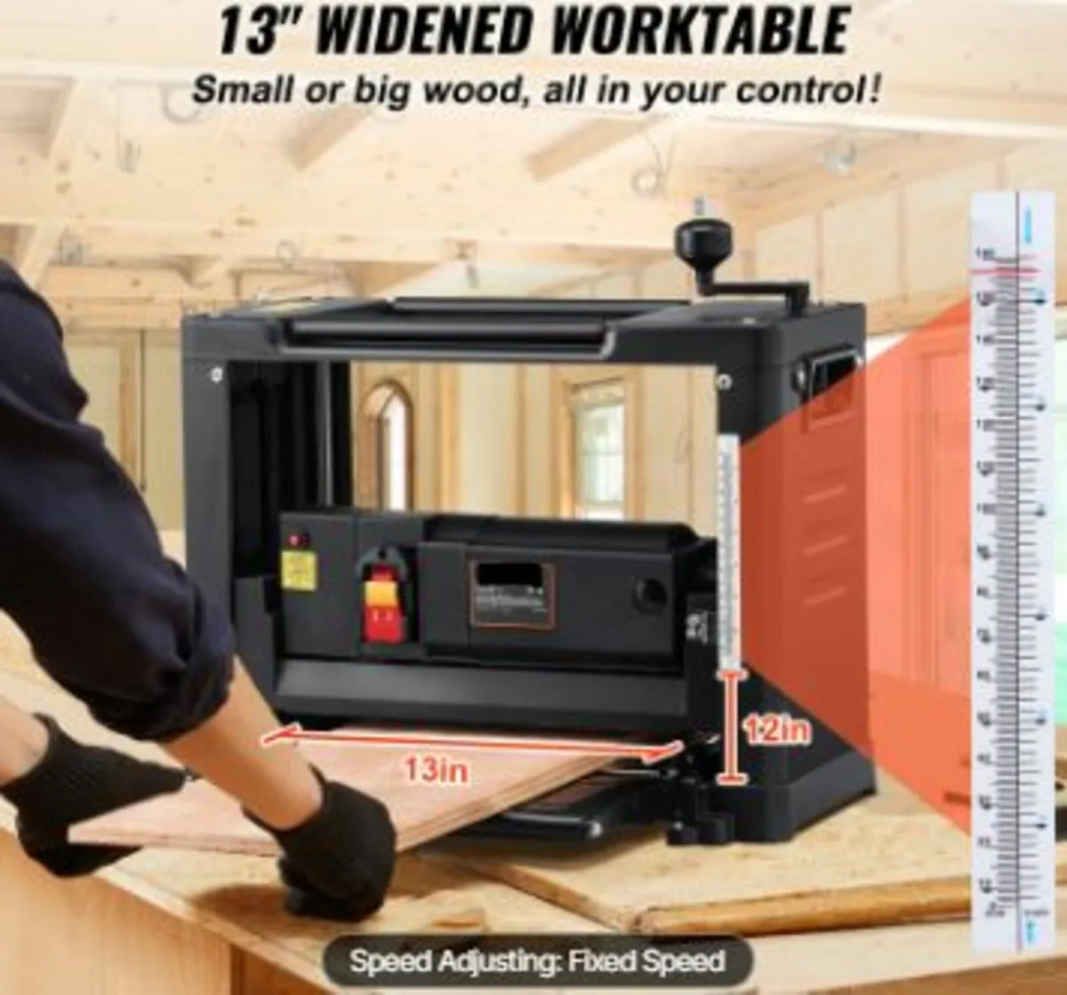 Thickness Planer, Single Speed, 13" - Image 2