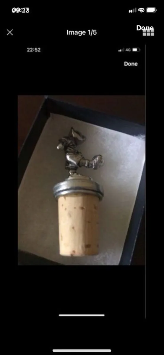Vintage Pewter Bottle Stopper - Image 2