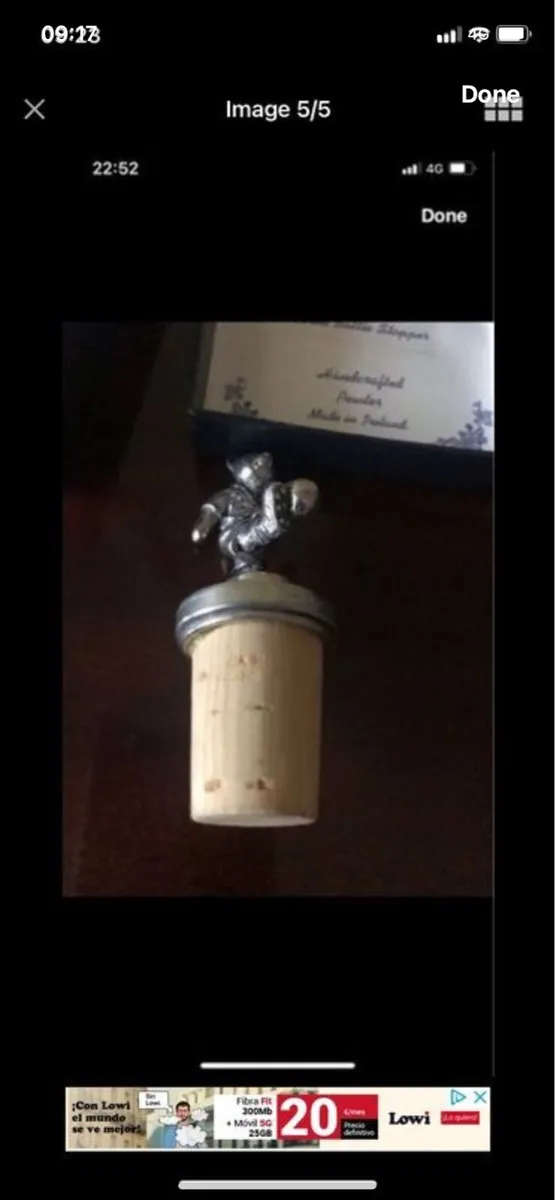 Vintage Pewter Bottle Stopper - Image 4