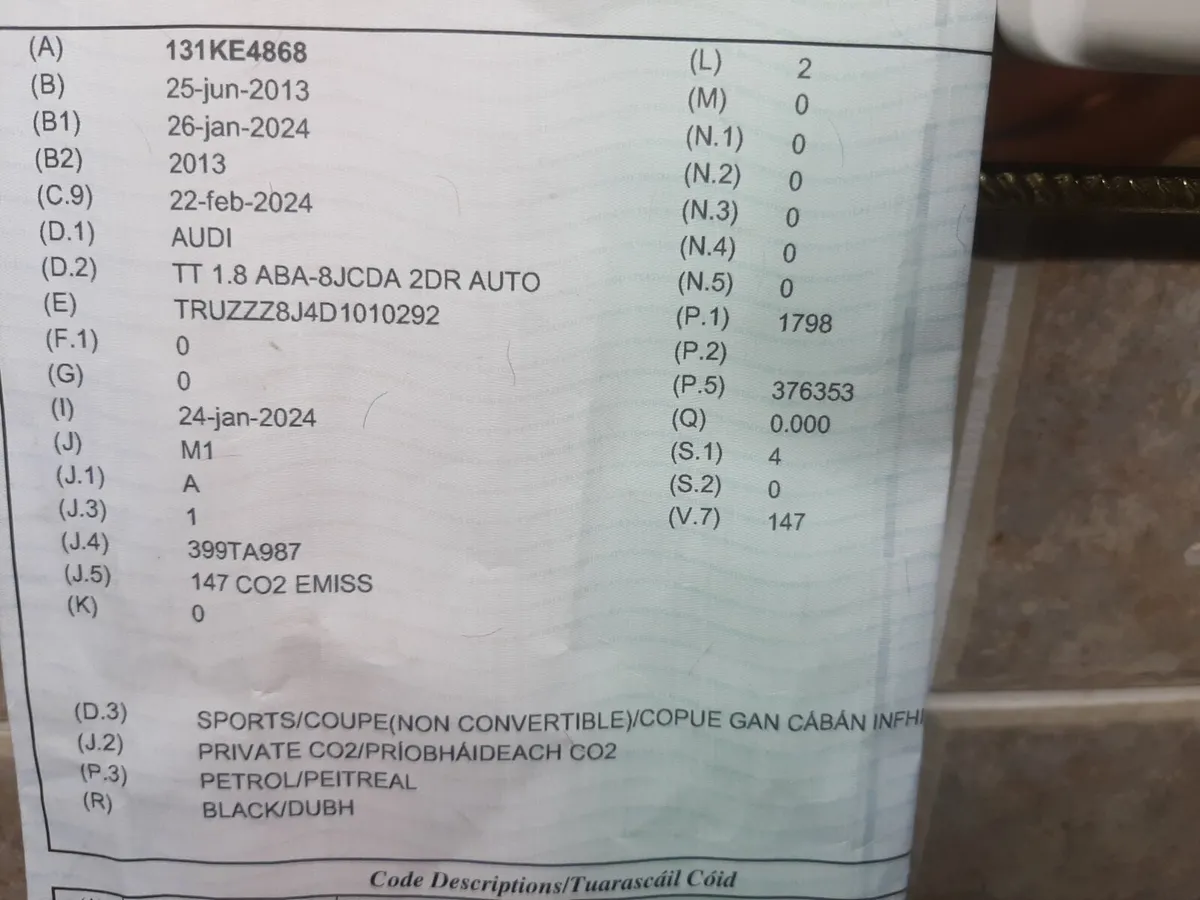 AUDI TT 1.8 AUTOMATIC TFSI 2013 LOW KM - Image 2