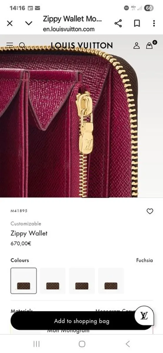 louis vuitton zippy wallet - Image 1