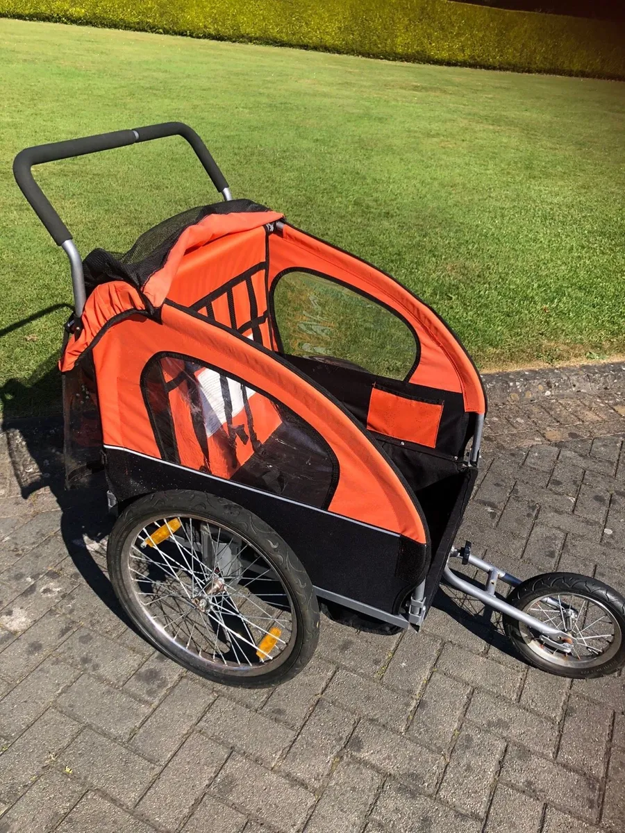 2 in 1 bike trailer buggy stroller kids - Image 2
