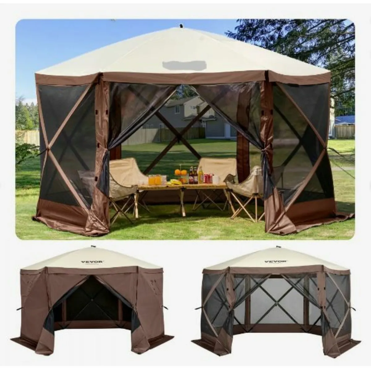 Gazebo Screen Tent, 10 x 10 ft, 6 Sided - Image 1