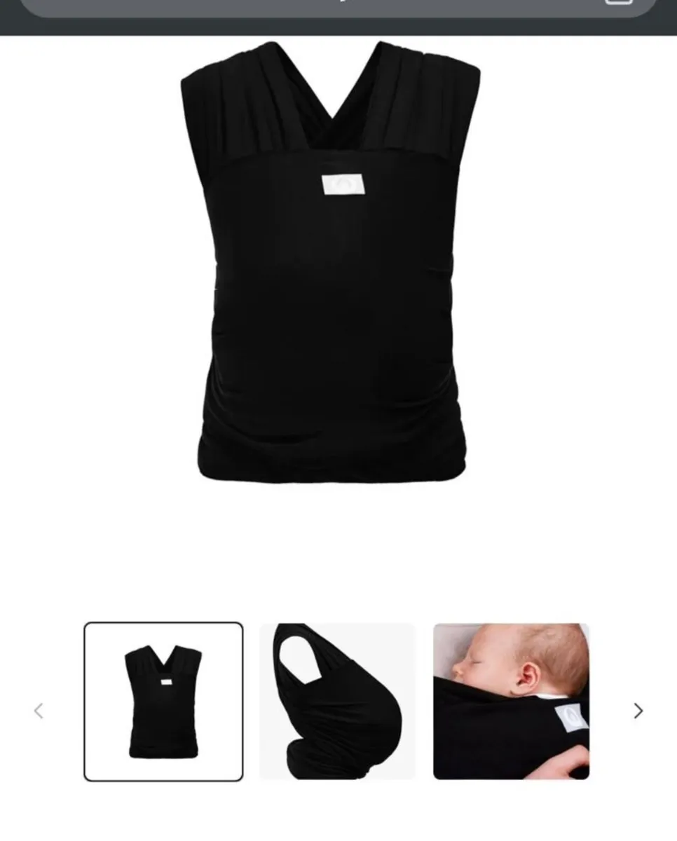 Gaia Baby Wrap - Organic Cotton - Black - Image 1