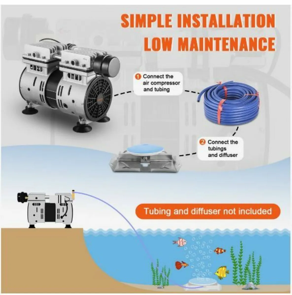 Pond Aerator Lake Pond Aeration Kit - Image 2
