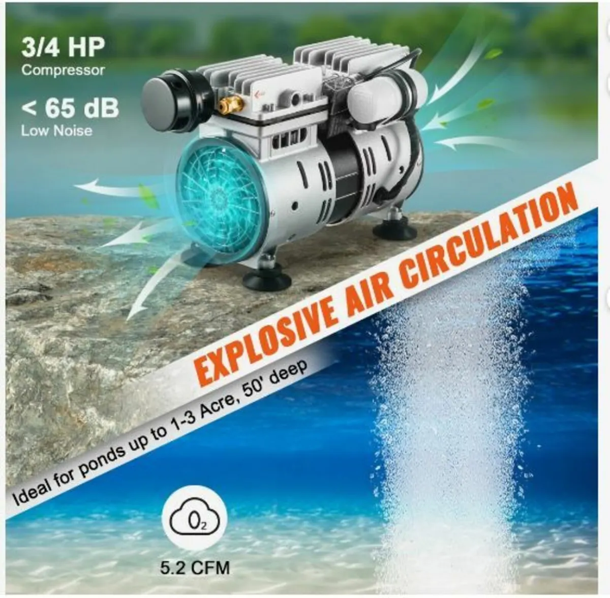 Pond Aerator Lake Pond Aeration Kit - Image 3