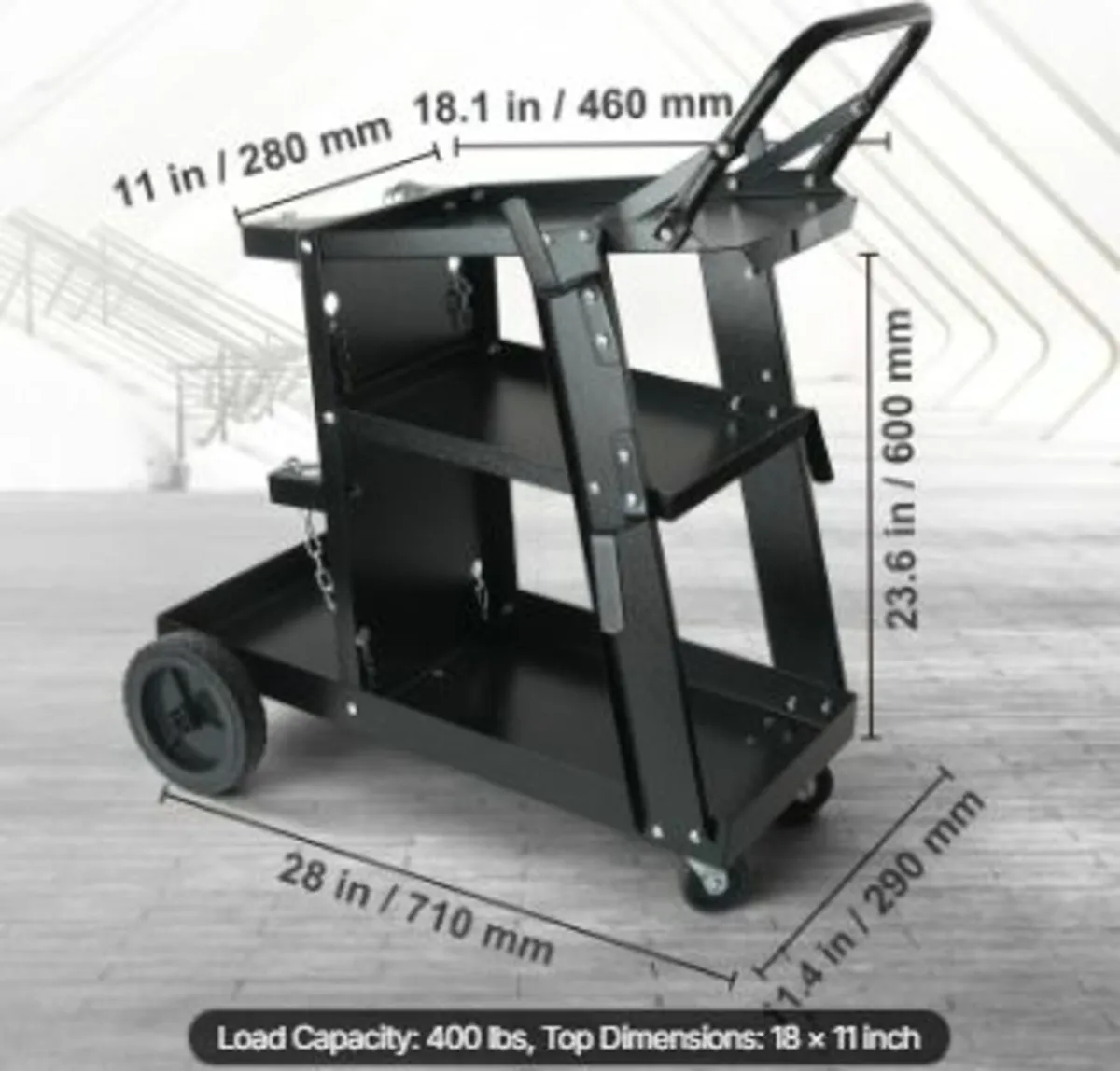 Welding Cart, 3-Tier Welder Cart Heavy - Image 2