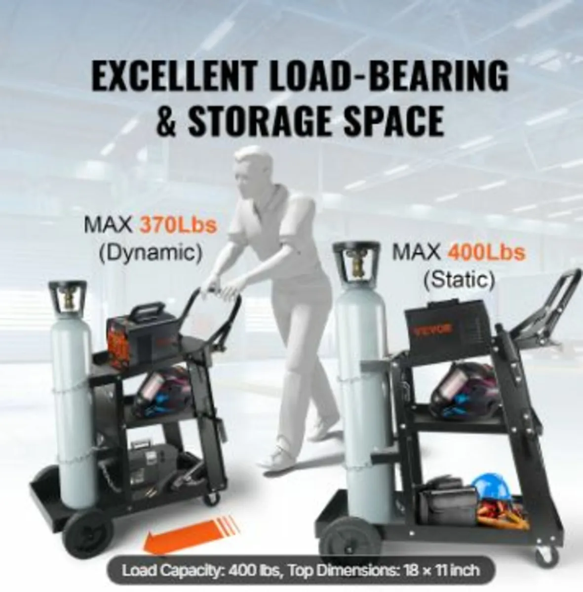 Welding Cart, 3-Tier Welder Cart Heavy - Image 3