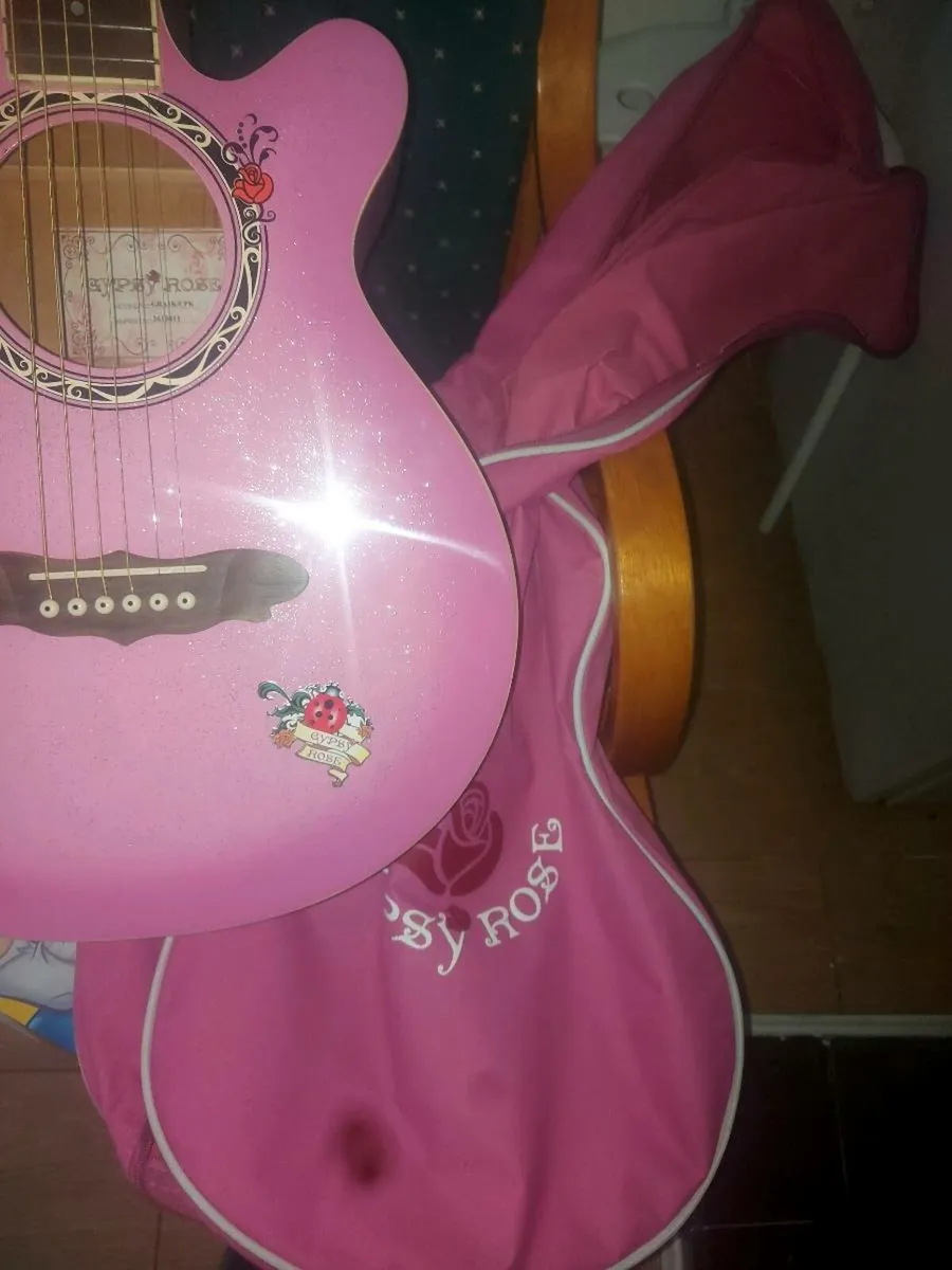 Gypsy rose accoustic guitar - Image 4