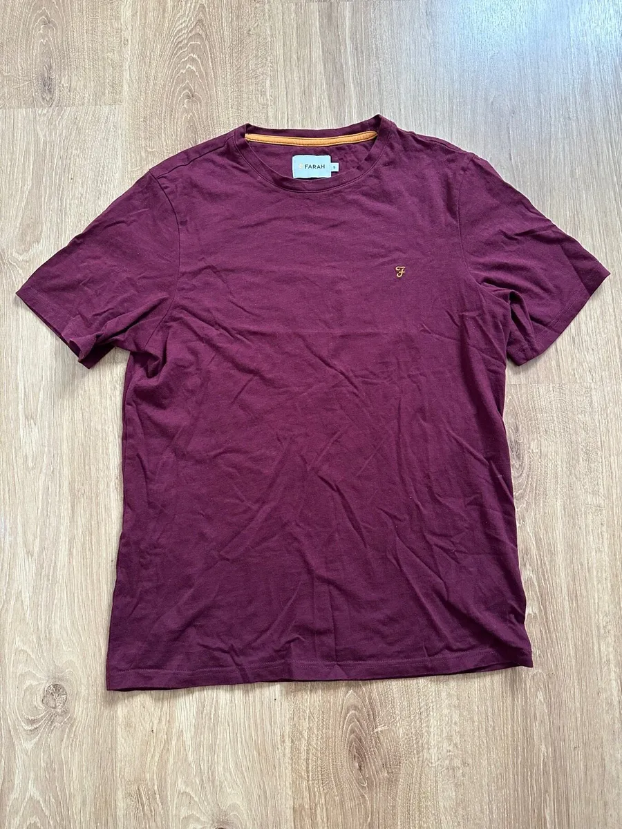 Farah vintage burgundy t-shirt - Image 1