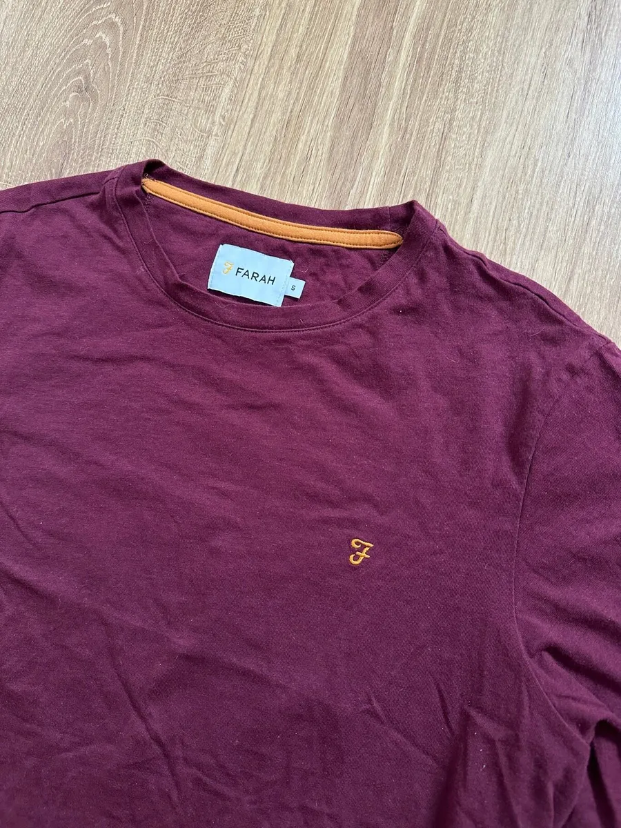 Farah vintage burgundy t-shirt - Image 2