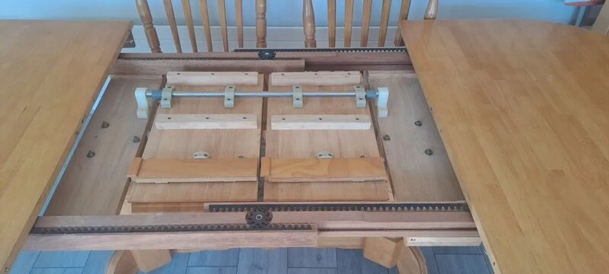 Oak Dining Table and 8 Chairs - Image 2
