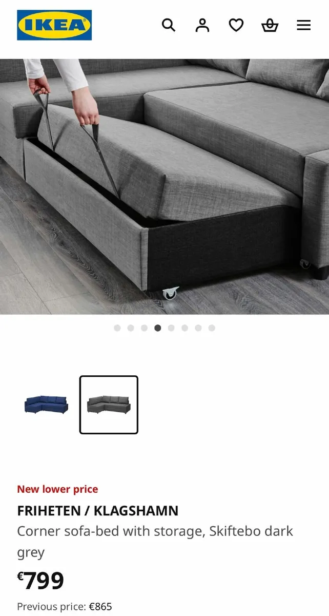 Corner sofa bed with storage - Image 3