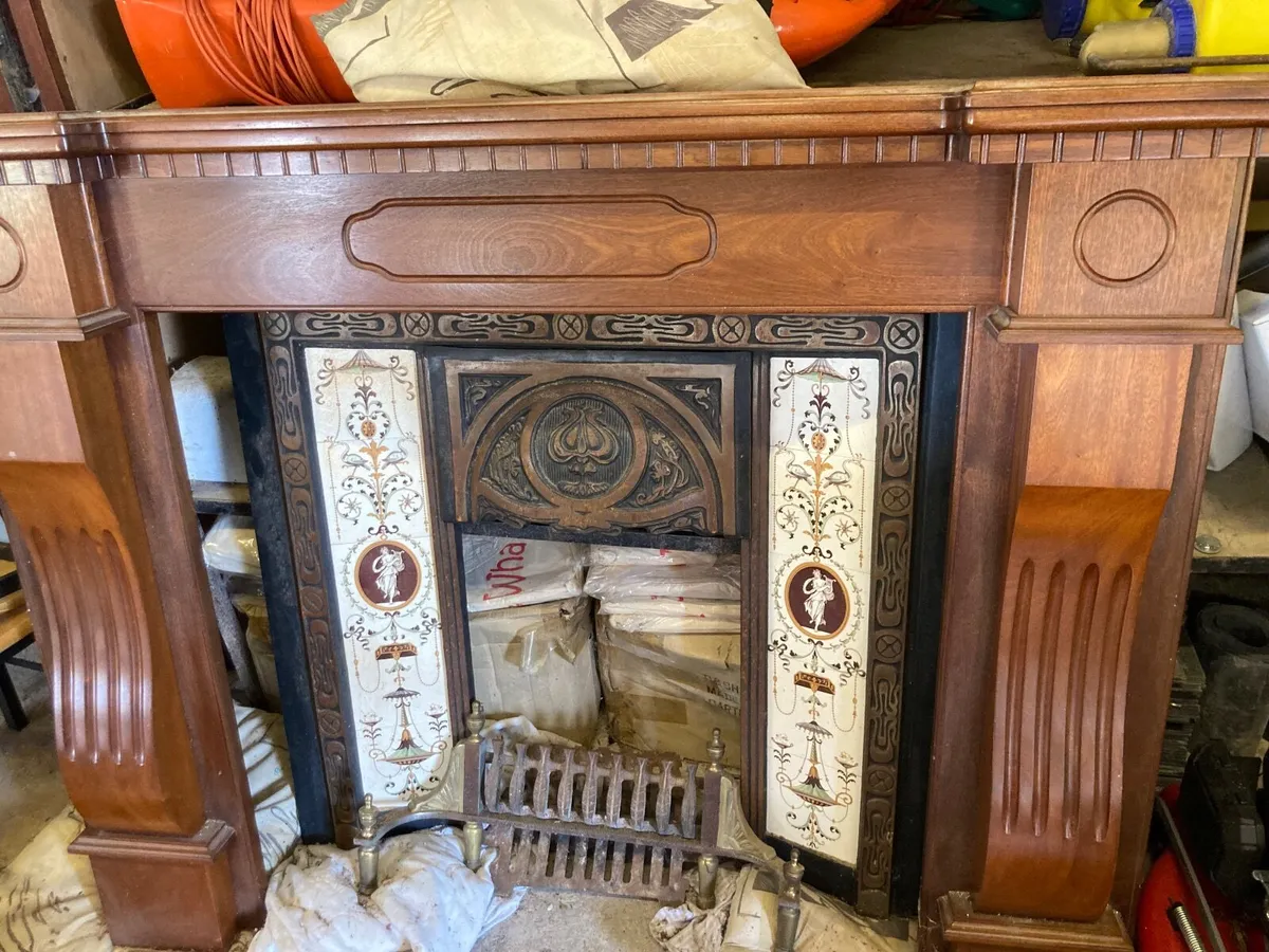 Solid mahogany fireplace