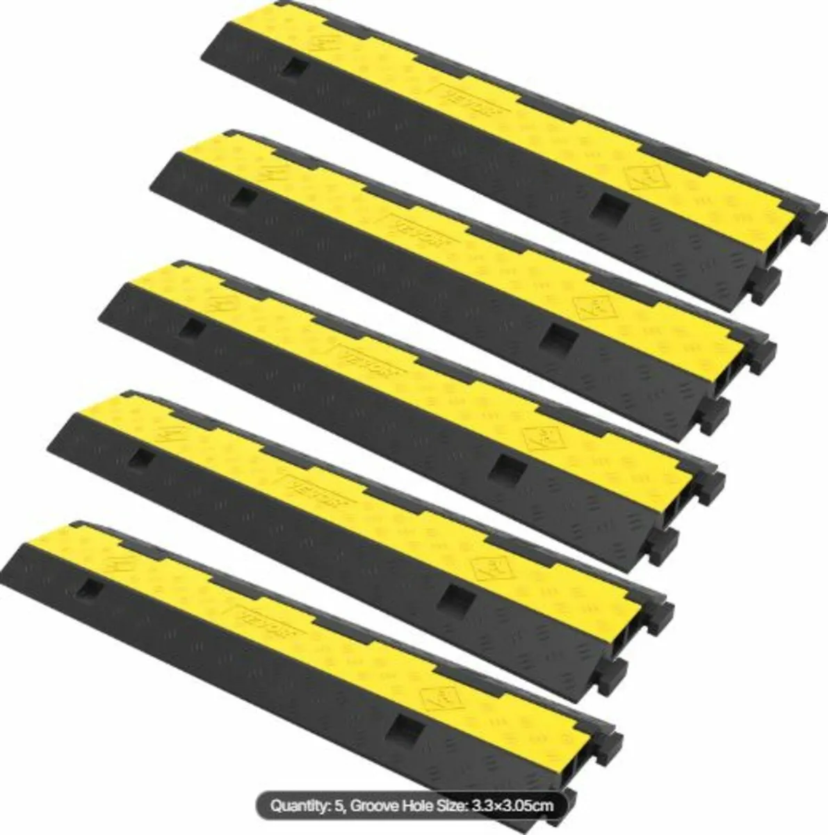 Cable Protector Ramp,5 Packs 2Channels Speed Bump - Image 1