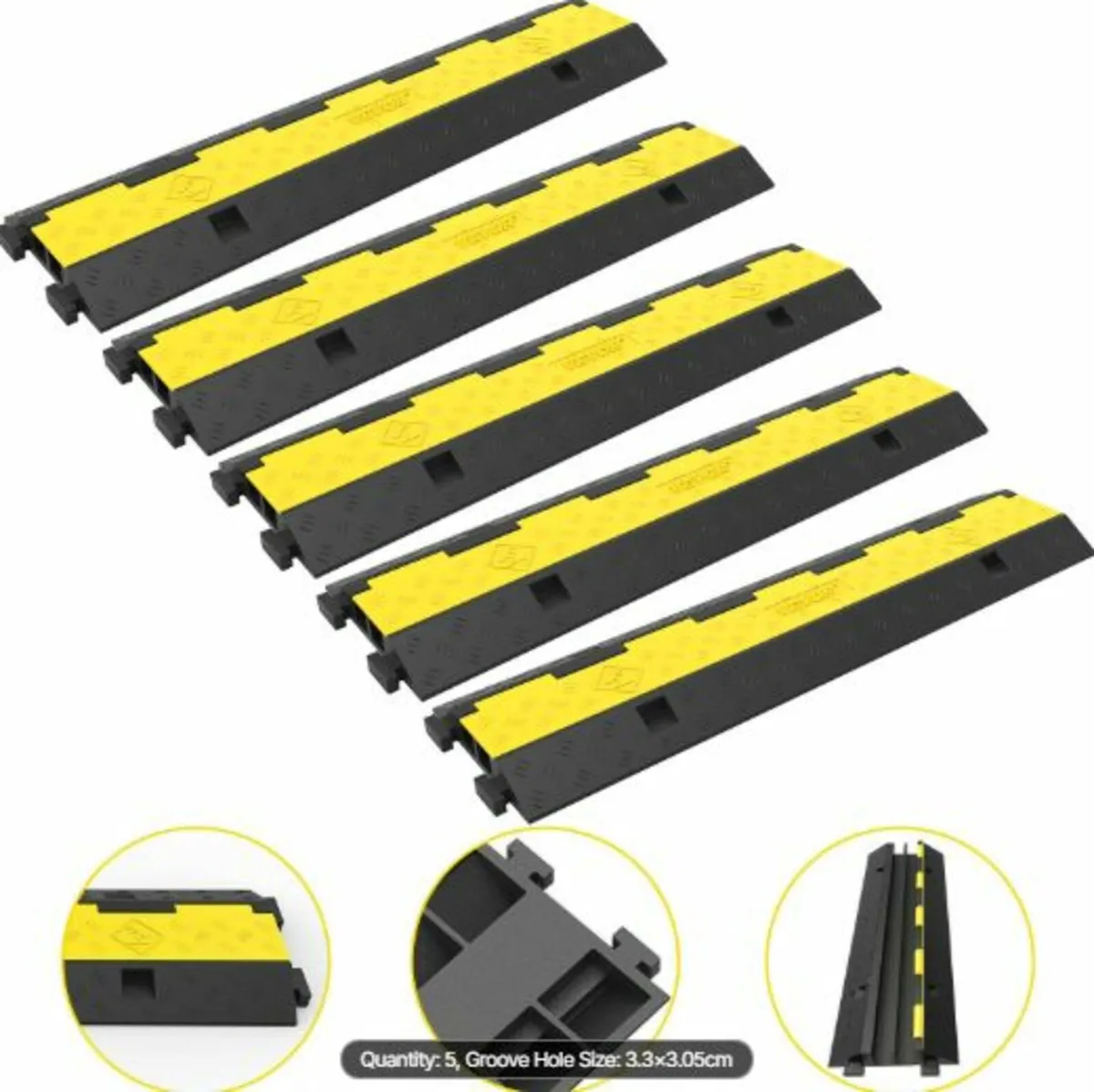 Cable Protector Ramp,5 Packs 2Channels Speed Bump - Image 4