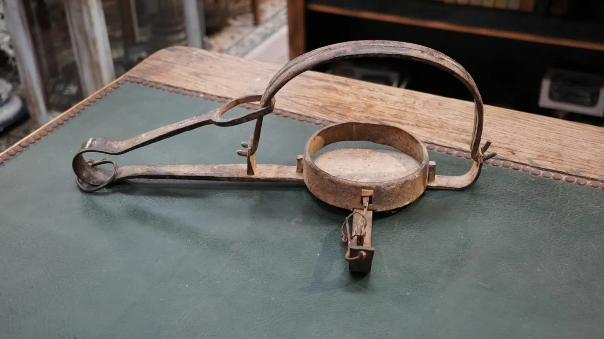Antique Iron Animal Trap - Image 1