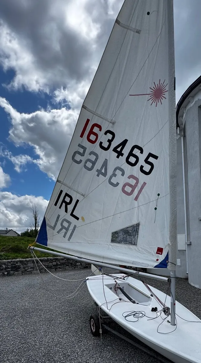 ILCA 6 Laser Dinghy – 3 Sails, Trailers, Great Con - Image 1