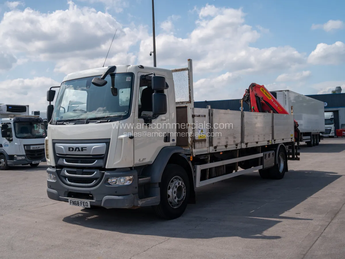 2018 (68) DAF LF 260 Crane Mounted, 4X2 Dropside - Image 3