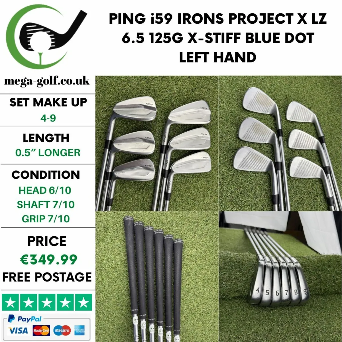 PING i59 IRONS / 4-9 / X-STIFF / BLUE DOT - Image 1