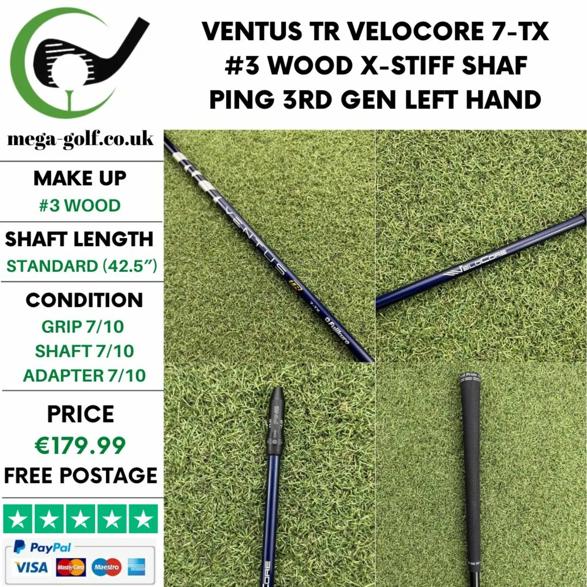 VENTUS TR VELOCORE 7-TX #3 WOOD X-STIFF SHAFT - Image 1