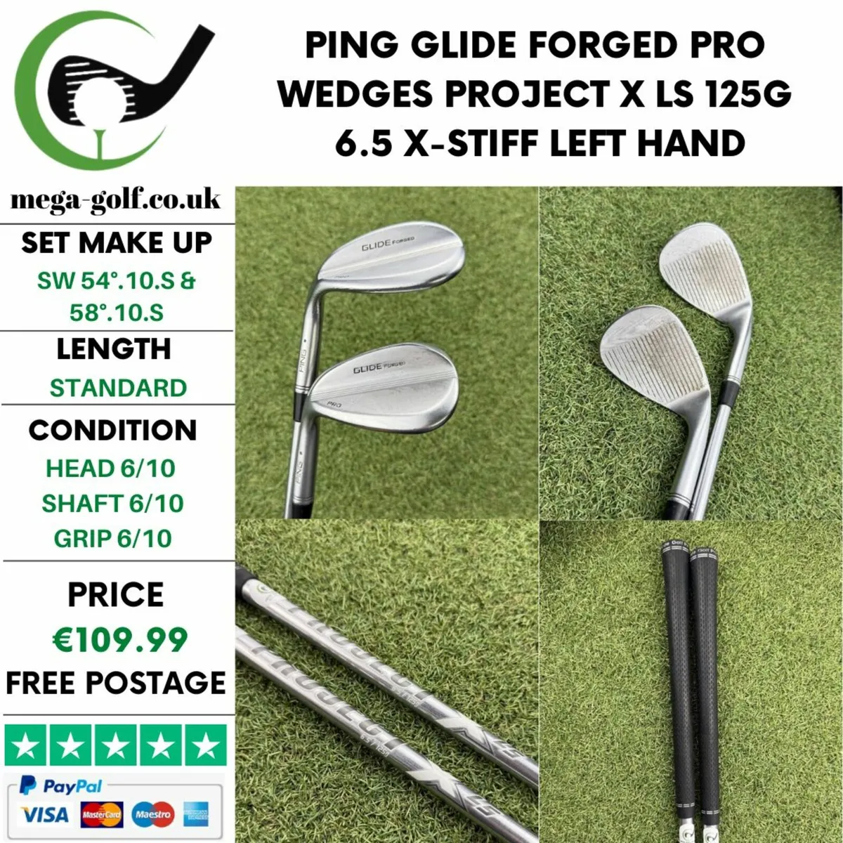 PING GLIDE FORGED PRO WEDGES SET  X-STIFF - Image 1