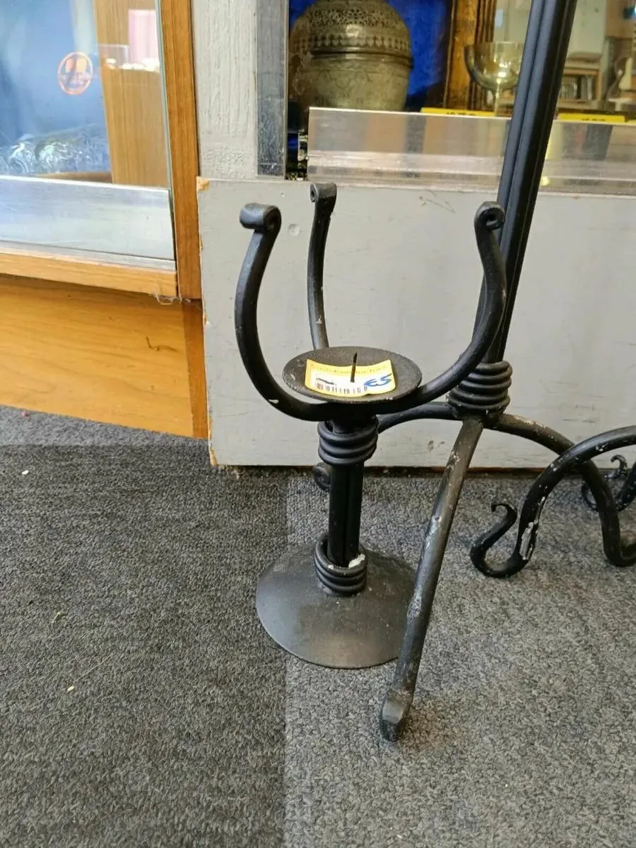 Selection of Candle Sticks/Holders,Wrought Iron - Image 2