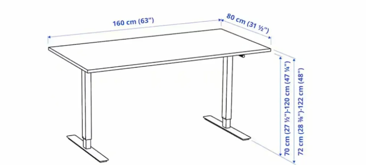 Office desk sit and stand for IKEA - Image 3
