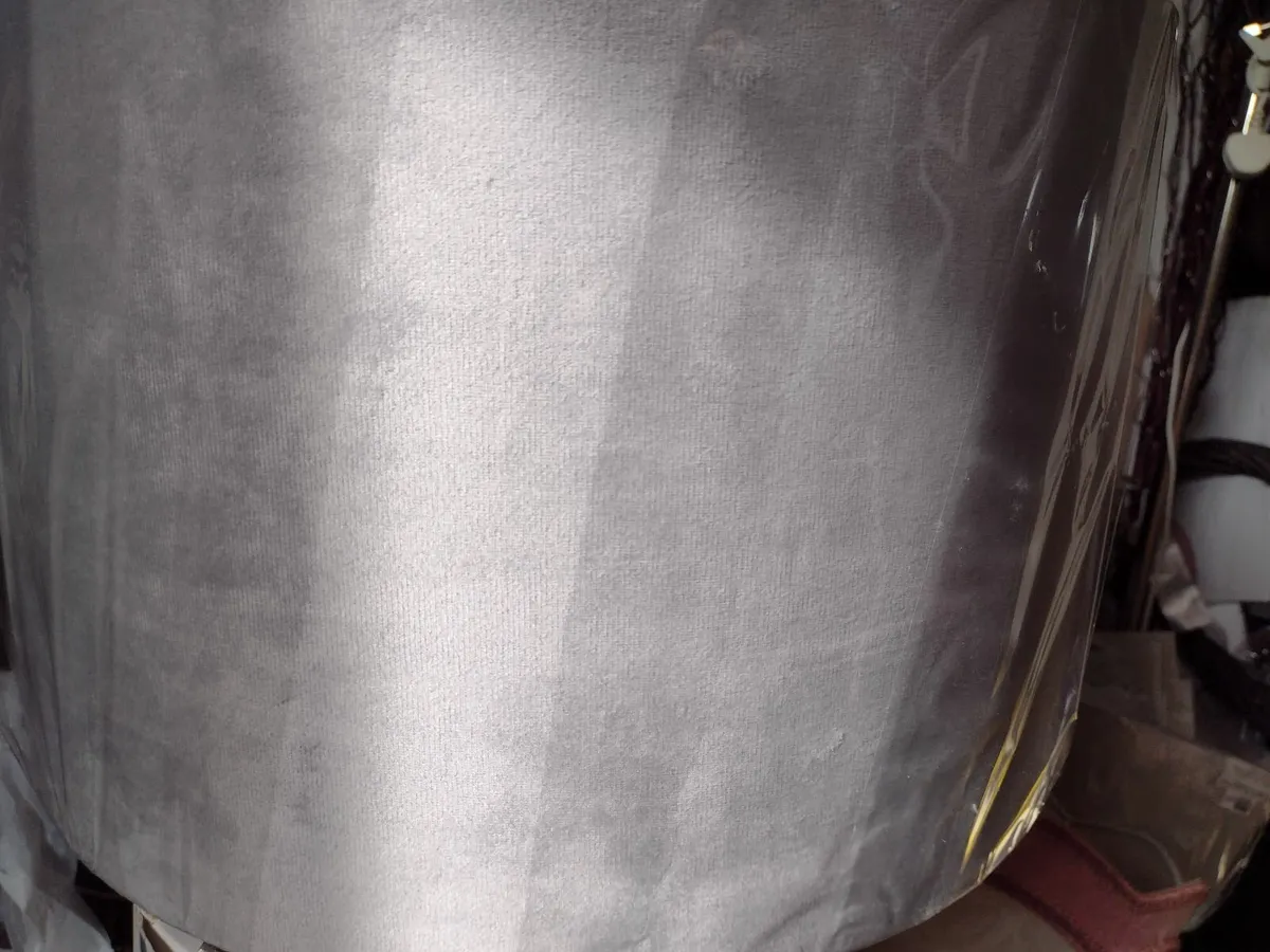 New large grey velvet lamp shade - Image 4