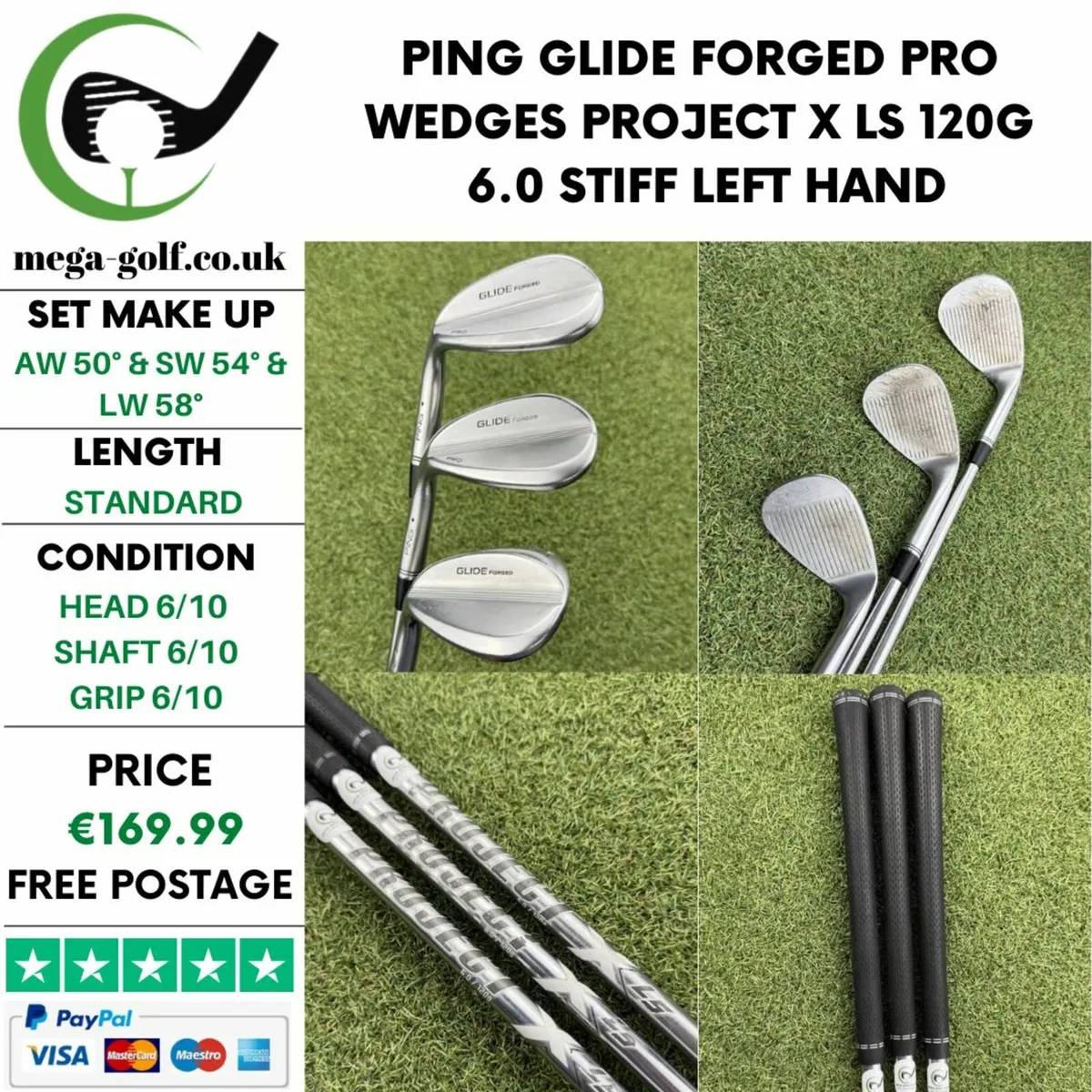 PING GLIDE FORGED PRO WEDGES SET STIFF / LEFT HAND - Image 1