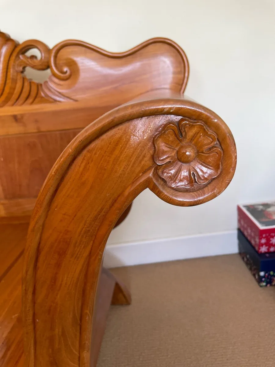Ornate large Walnut chair - Image 3
