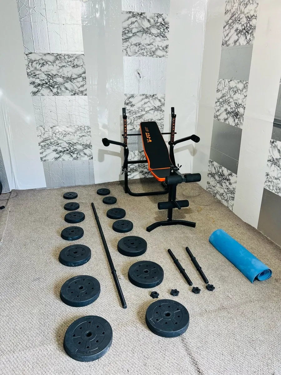 V-FIT FOLDABLE BENCH WEIGHTS BARBELL DUMBBELLS - Image 2