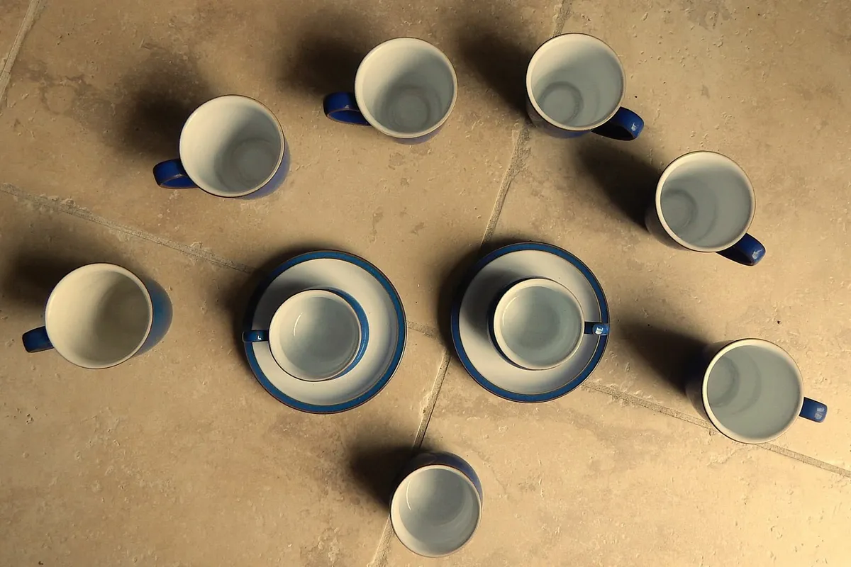 Selection of 11 Pieces Denby Imperial Blue Delph - Image 2