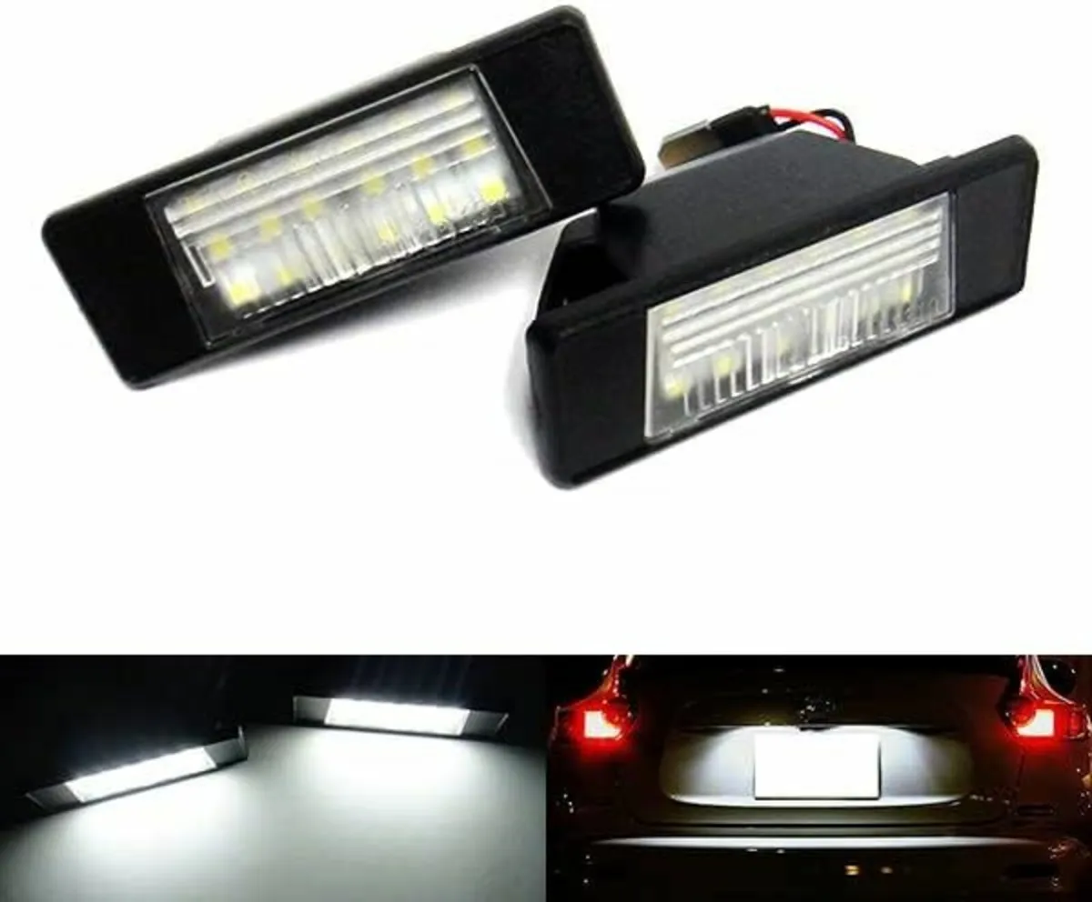 NISSAN 2x LED Licence Number Plate Light White Can