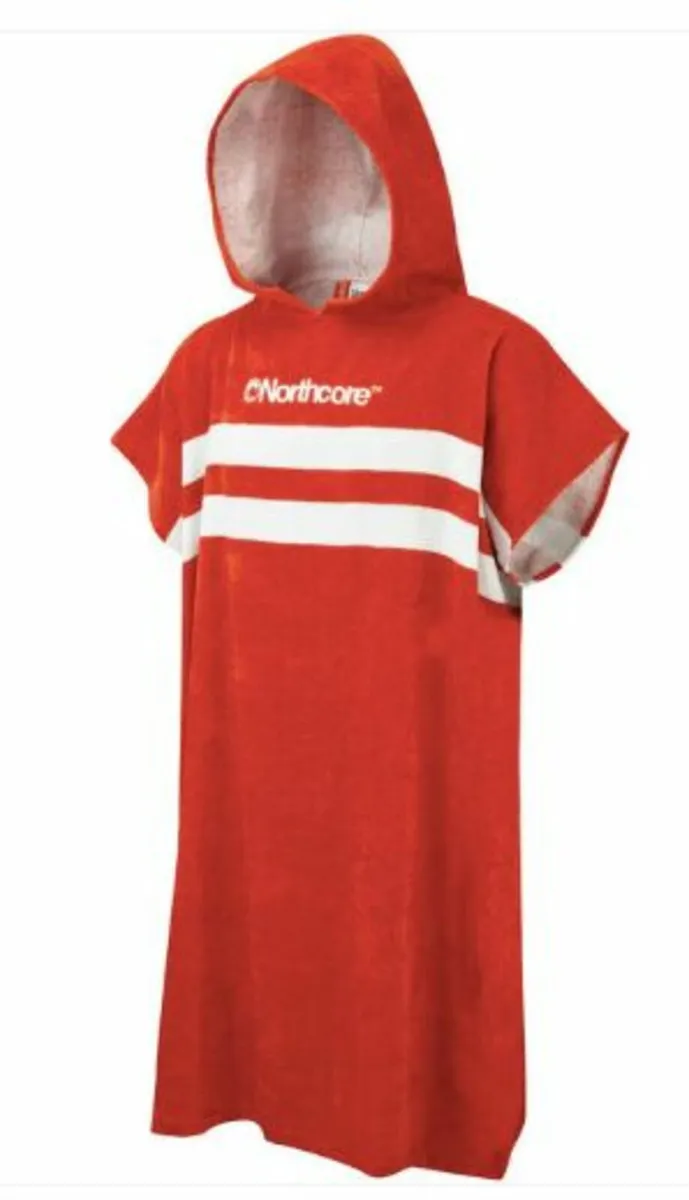Northcore Beach Basha Changing Robe - Red Stripes - Image 1