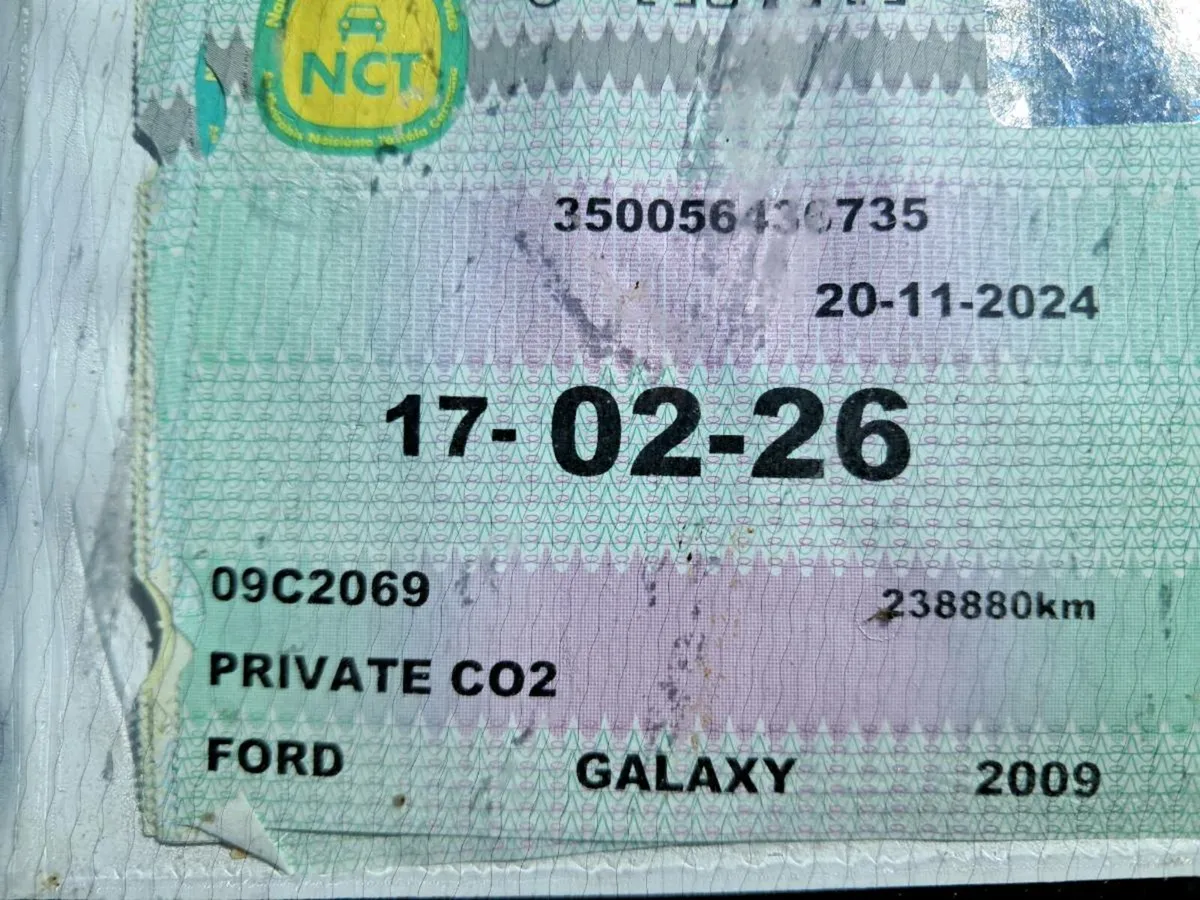 2009 Ford Galaxy 2.0 TDCi – 7-Seater – NCT 02/26 - Image 2