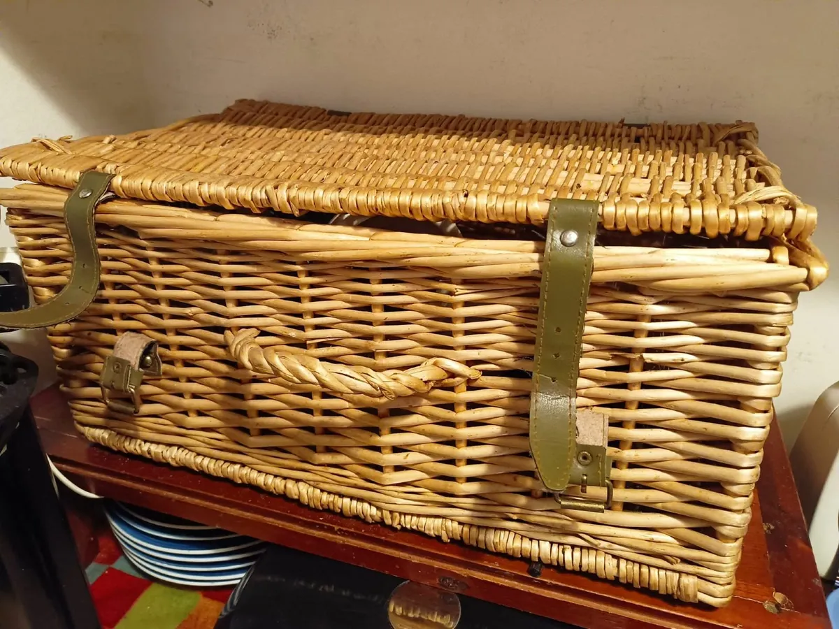 Large wicker basket.