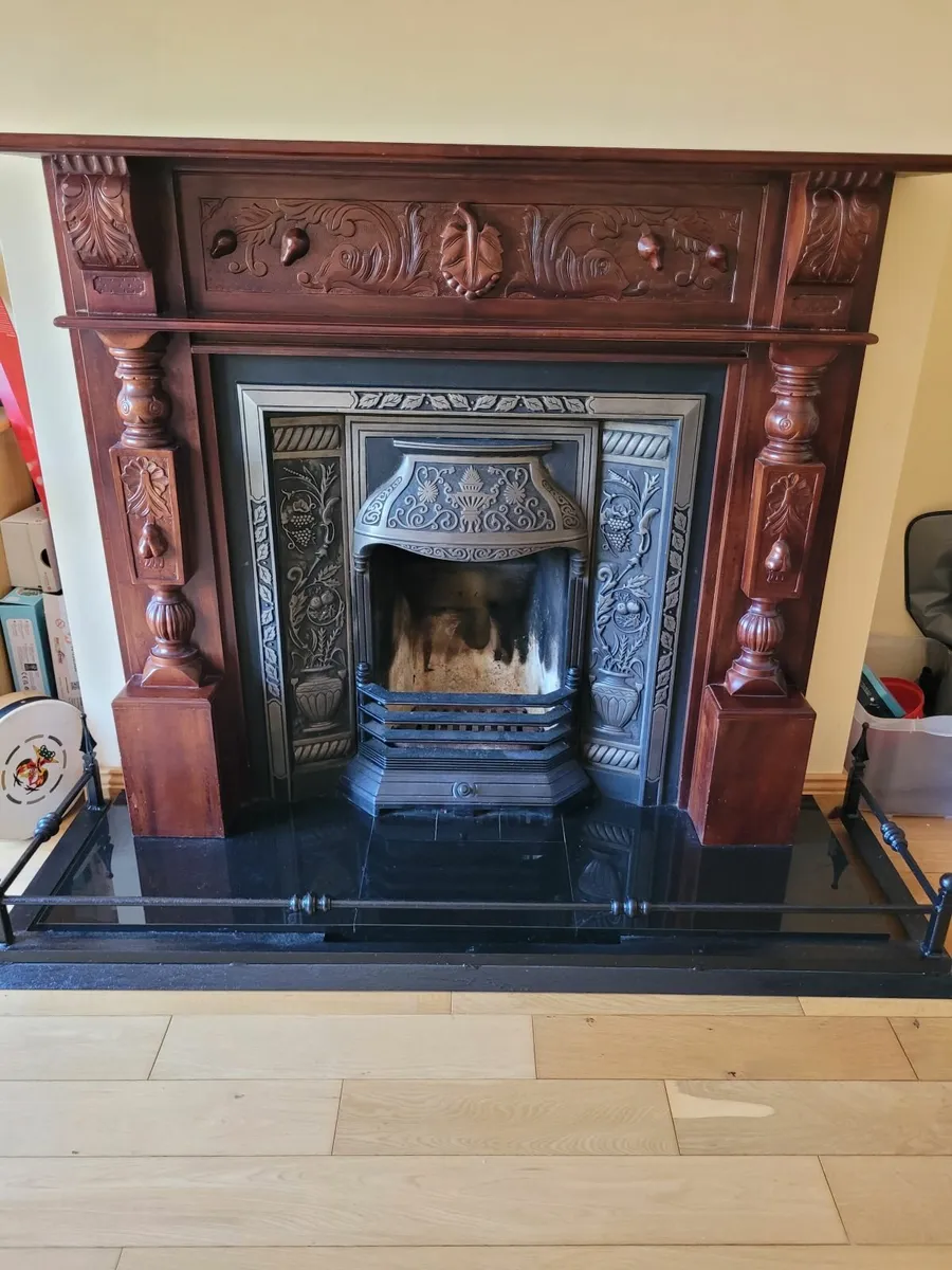 Cast Iron Mahogany Fireplace - Image 3