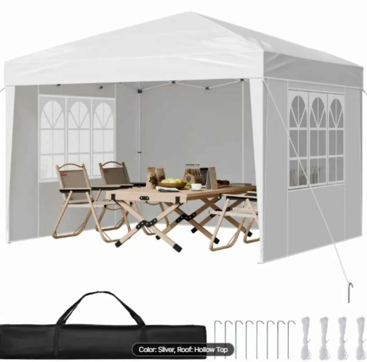 Pop Up Canopy Tent 10' x 10' Sun Shelter Outdoor - Image 1