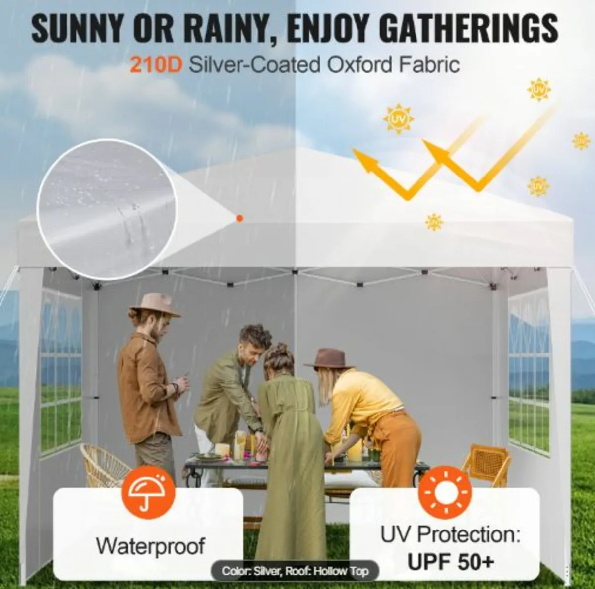 Pop Up Canopy Tent 10' x 10' Sun Shelter Outdoor - Image 2