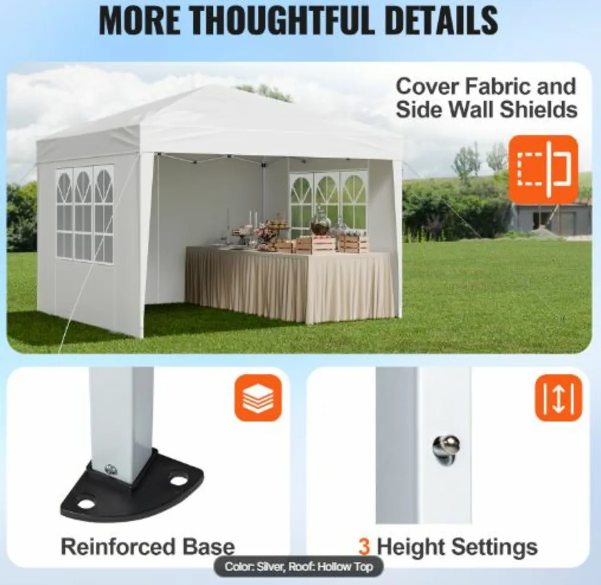 Pop Up Canopy Tent 10' x 10' Sun Shelter Outdoor - Image 4
